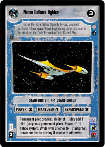 Star Wars: Coruscant Limited (Base Set) card 183 Naboo Defense Fighter