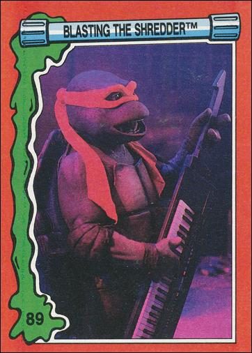 Teenage Mutant Ninja Turtles Movie II (Base Set) card 89 Blasting the Shredder
