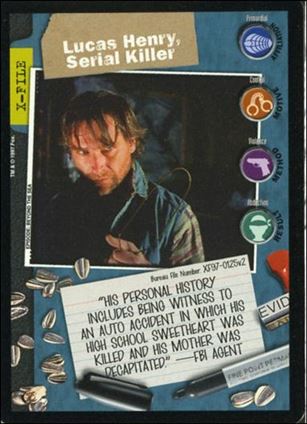 X-Files: The Truth Is Out There (Base Set) card XF97-0125v2 Lucas Henry, Serial Killer