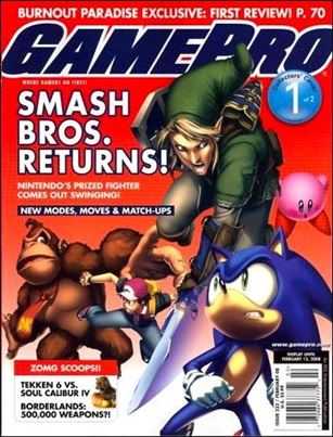 GamePro issue 233 Sonic and Link Cover - Newsstand Edition
