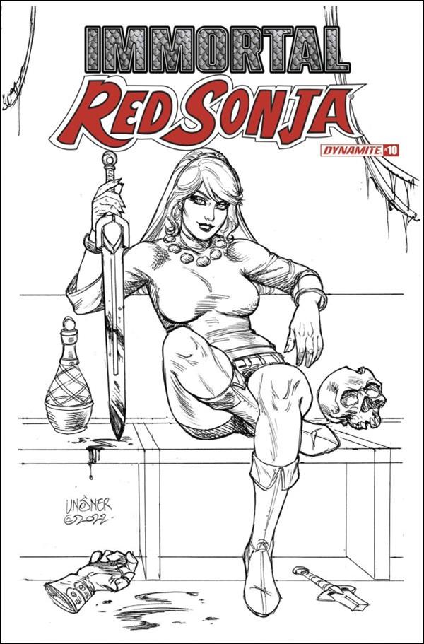 Immortal Red Sonja issue 10-G Joseph Michael Linsner 1:15 Line Art Cover