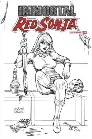 Immortal Red Sonja issue 10-G Joseph Michael Linsner 1:15 Line Art Cover