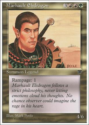 Magic the Gathering: Chronicles (Base Set) card 79 Marhault Elsdragon