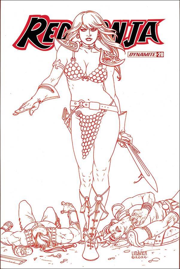 Red Sonja (2019) issue 20-M Joseph Michael Linsner 1:25 Red Line Art Cover