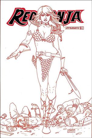 Red Sonja (2019) issue 20-M Joseph Michael Linsner 1:25 Red Line Art Cover