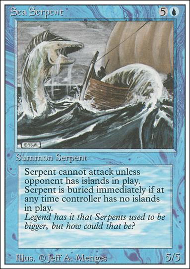 Magic the Gathering: Revised (Base Set) card 78 Sea Serpent