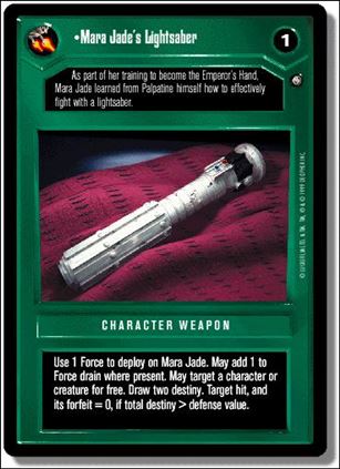 Star Wars: Enhanced Jabba's Palace (Base Set) card 8 Mara Jade's Lightsaber