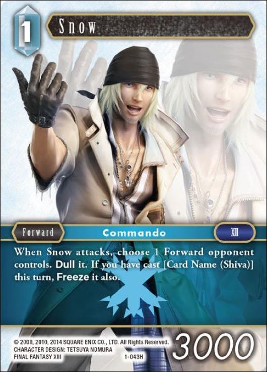 Final Fantasy Trading Card Game: Opus I (Base Set) card 043H Snow