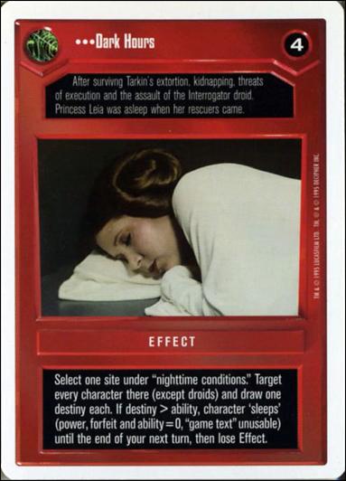 Star Wars: Premiere Unlimited (Base Set) card 50 Dark Hours