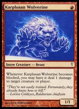 Magic the Gathering: Coldsnap (Base Set) card 87 Karplusan Wolverine