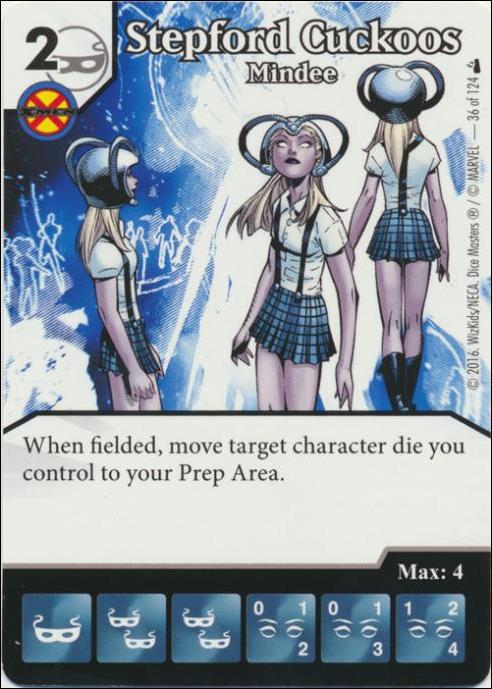 Marvel Dice Masters Deadpool card 36 Stepford Cuckoo's: Mindee