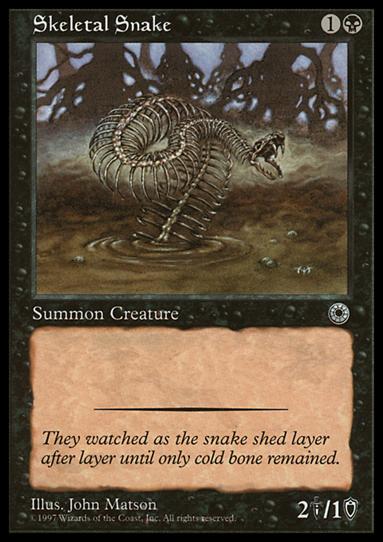 Magic the Gathering: Portal (Base Set) card 111 Skeletal Snake