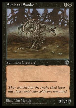 Magic the Gathering: Portal (Base Set) card 111 Skeletal Snake
