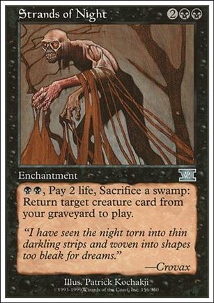 Magic the Gathering: 6th Edition (Base Set) card 156 Strands of Night