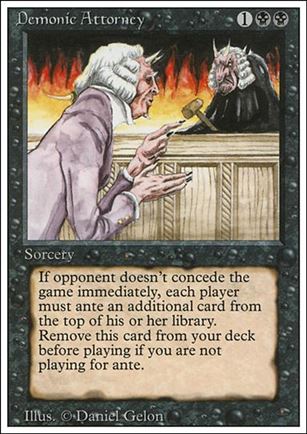 Magic the Gathering: Revised (Base Set) card 103 Demonic Attorney
