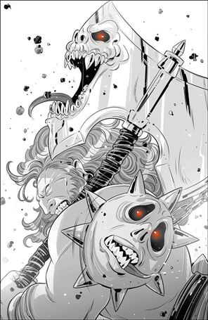Barbaric: Wrong Kind of Righteous issue 1-E Luana Vecchio B&W 1:50 Cover