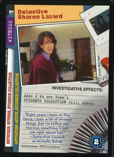 X-Files: The Truth Is Out There (Base Set) card XF97-0195v2 Detective Sharon Lazard