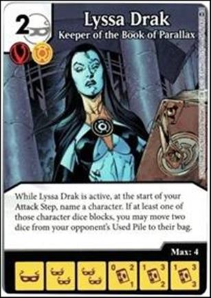 DC Comics Dice Masters War of Light card 56 Lyssa Drake: Keeper of the Book of Parallax