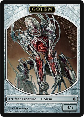 Magic the Gathering: New Phyrexia (Token Subset) card 3 Golem