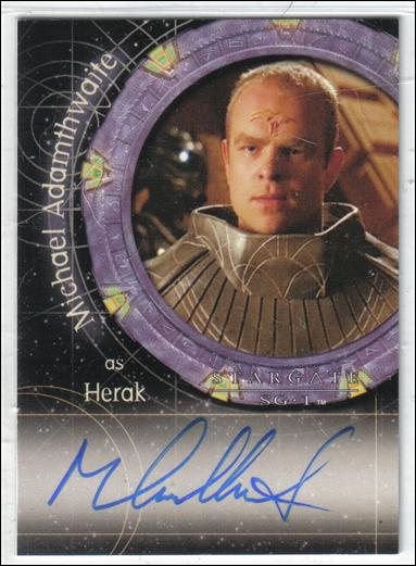 Stargate SG-1: Season 7 (Autograph Subset) card A52 Michael Adamthwaite as Herak (Limited)