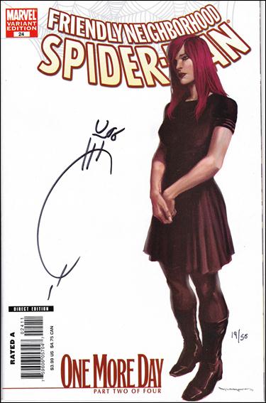 Friendly Neighborhood Spider-Man (2005) issue 24-K DF Djurdjevic Cover (Signed by Joe Quesada) 1/50