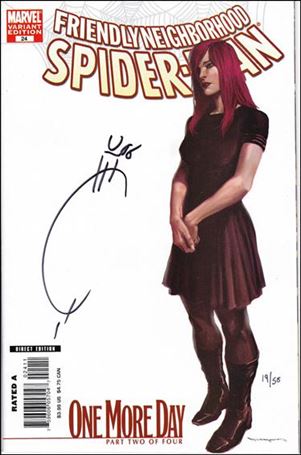 Friendly Neighborhood Spider-Man (2005) issue 24-K DF Djurdjevic Cover (Signed by Joe Quesada) 1/50