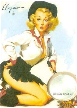 Elvgren's Calendar Pinups (Base Set) card 76 Coming Right Up