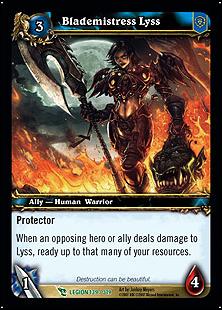 World of Warcraft: March of the Legion (Base Set) card 139 Blademistress Lyss
