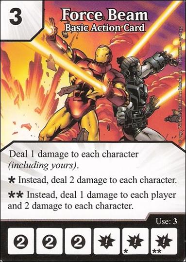 Marvel Dice Masters Avengers vs. X-Men  card 27 Force Beam: Basic Action Card