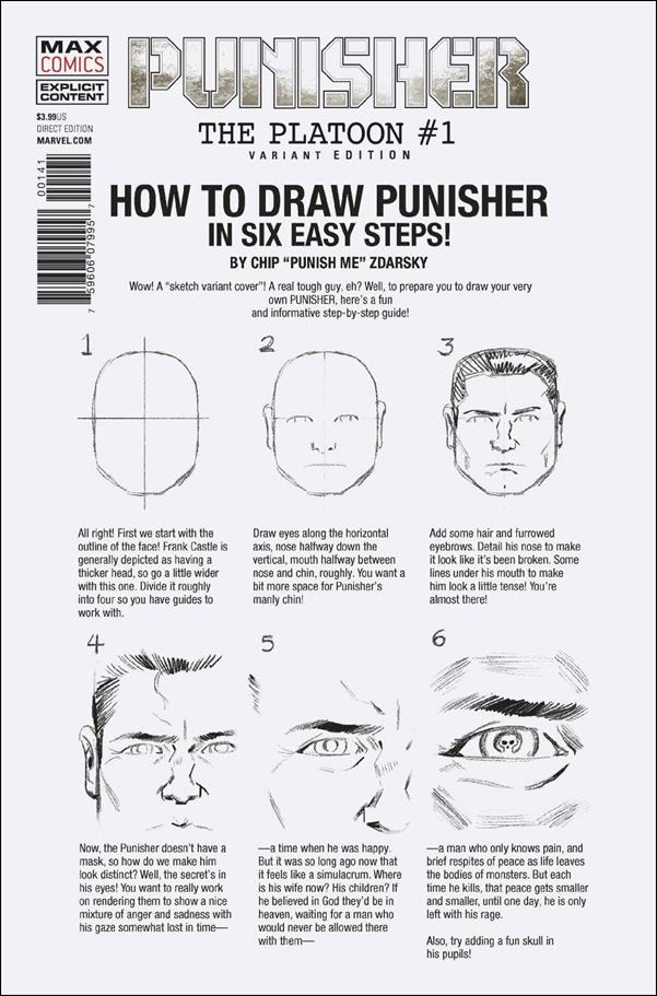 Punisher: The Platoon issue 1-B Chip Zdarsky "How to Draw" Cover