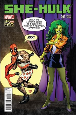 She-Hulk (2014) issue 9-B Mike McKone 1:25 Deadpool 75th Anniversary Cover