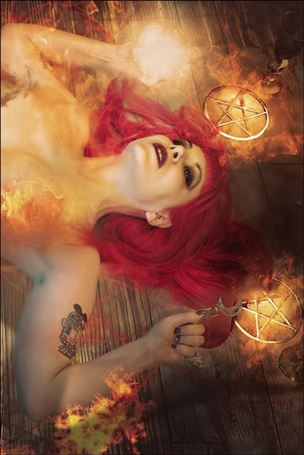 Tarot: Witch of the Black Rose issue 103-D 17th Anniversary Signed Photo Cover w/COA 1/800