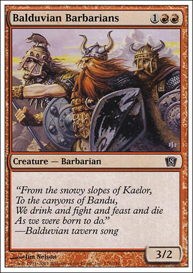Magic the Gathering: 8th Edition (Base Set) card 176 Balduvian Barbarians
