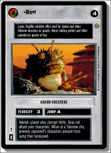 Star Wars: Jabba's Palace Limited (Base Set) card 138 Worrt