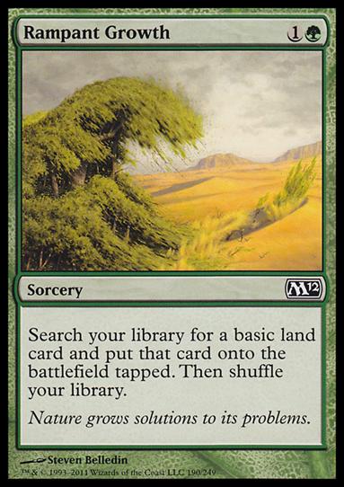 Magic the Gathering: 2012 Core Set (Base Set) card 190 Rampant Growth