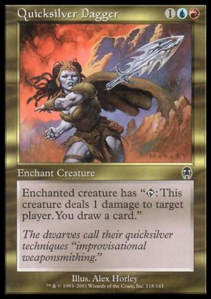 Magic the Gathering: Apocalypse (Base Set) card 118 Quicksilver Dagger