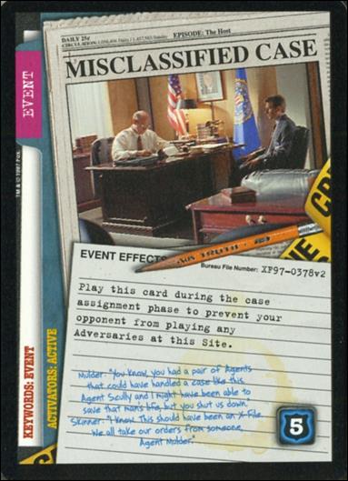 X-Files: The Truth Is Out There (Base Set) card XF97-0378v2 Misclassified Case