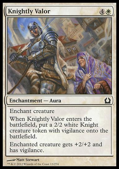 Magic the Gathering: Return to Ravnica (Base Set) card 13 Knightly Valor