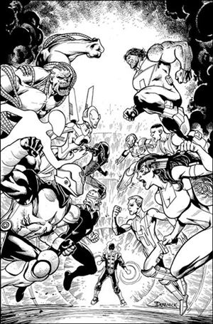 Hypernaturals issue 7-C Tom Derenick 1:15 Virgin Sketch Cover