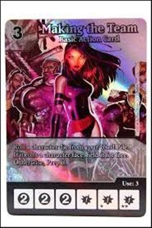Marvel Dice Masters Dark Phoenix Saga Draft Pack card 7 Making the Team - Basic Action Card 