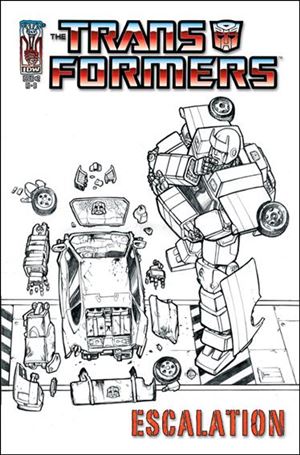 Transformers: Escalation issue 2-D Klaus Scherwinski 1:25 Sketch Cover