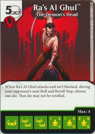 DC Comics Dice Masters Green Arrow and The Flash card 70 Ra's Al Ghul: The Demon's Head
