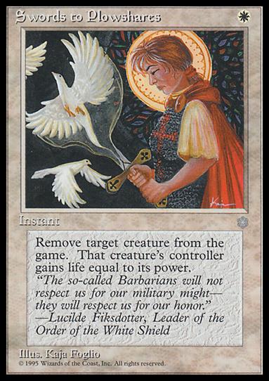 Magic the Gathering: Ice Age (Base Set) card 54 Swords to Plowshares