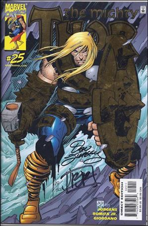 Thor (1998) issue 25-C DF Gold Cover (Signed Jurgens & Romita Jr) 1/1500