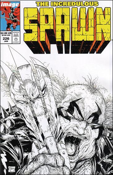 Spawn issue 226-B 1:25 Black and White Cover