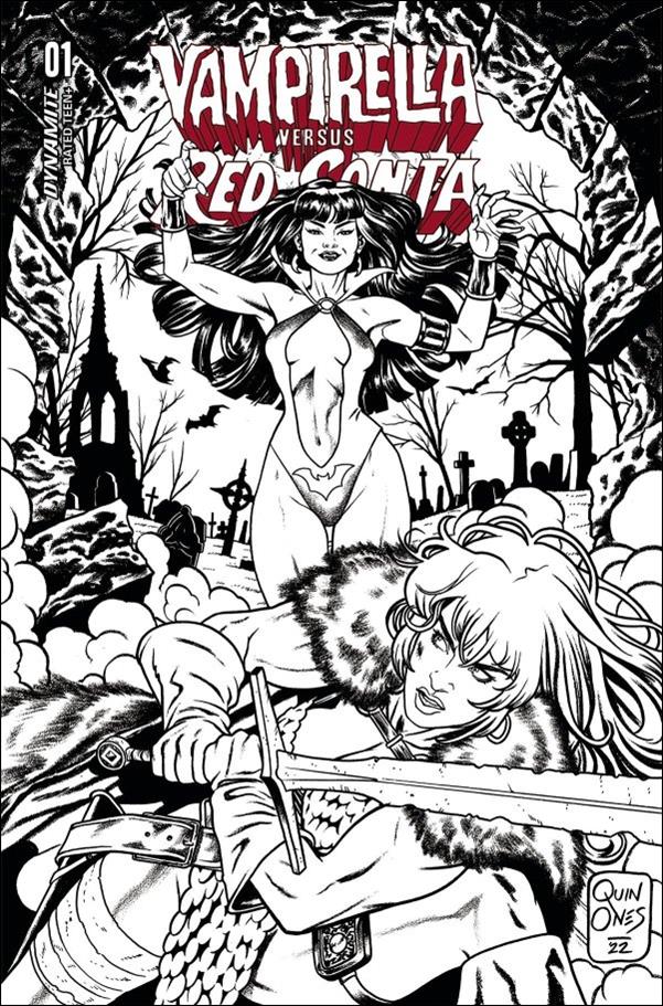Vampirella Versus Red Sonja issue 1-H Joe Quinones 1:15 B&W Cover