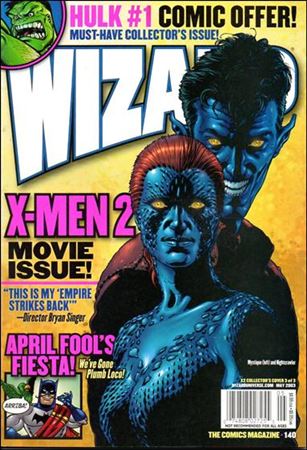 Wizard: The Comics Magazine issue 140-C Frank Quitely Nightcrawler and Mystique Cover