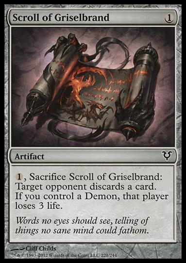 Magic the Gathering: Avacyn Restored (Base Set) card 221 Scroll of Griselbrand