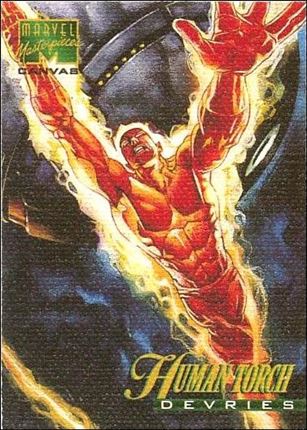 1995 Marvel Masterpieces (Canvas Subset) card 9 Human Torch