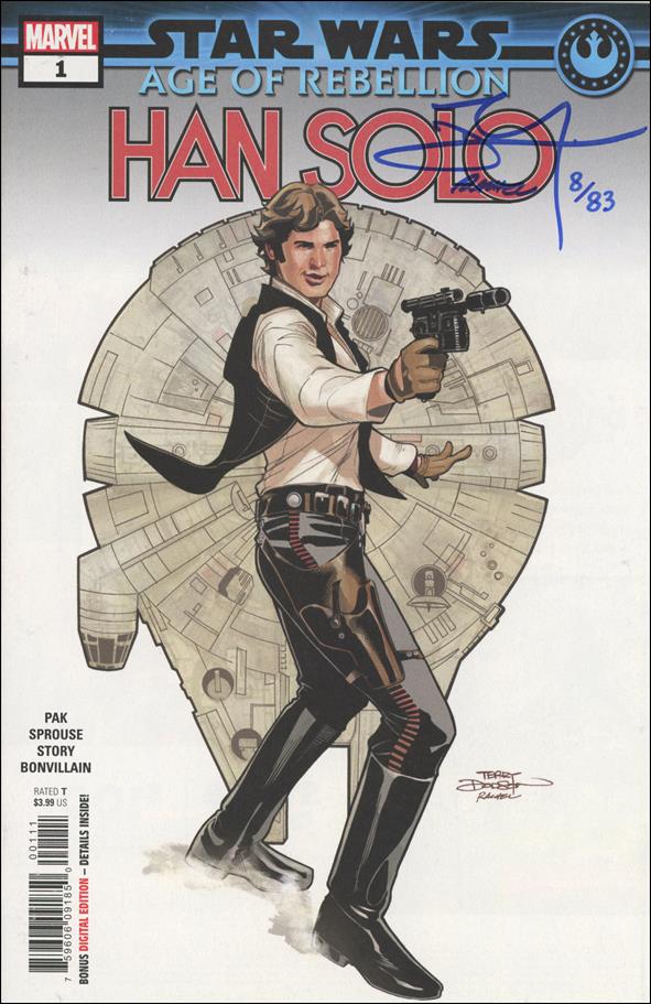 Star Wars: Age of Rebellion - Han Solo issue 1-H DF Dodson Cover Signed by R & T Dodson 1/83